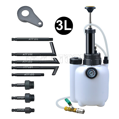 #ad 3L Transmission Oil Filling Tool System Fluid Pump Manual W 8pcs ATF Adaptors $45.99