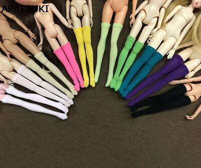 #ad 5pairs lot Pure Color Doll Stockings for 1 6 Dolls Elastic Thigh High Long Sock $12.13