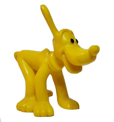 #ad Vintage Walt Disney Rubber Figurine Pluto Dog Figure Hong Kong 1970s $9.99