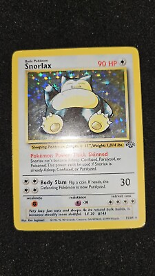 #ad MP Jungle Snorlax 11 64 Holo Unlimited Pokemon Card Rare Collectible 🌟🎮 $24.00