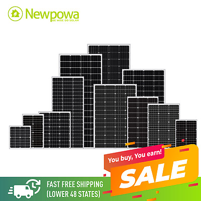 #ad Newpowa 100W 200W 180W 50W Solar Panels Kits Slight Frame Damage 5W 240W 12 24V $48.97
