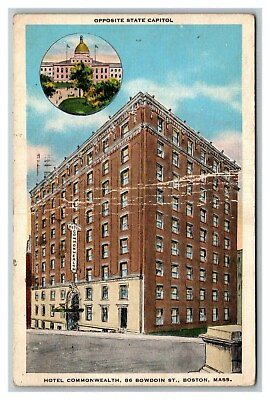 #ad Vintage 1936 Postcard Hotel Commonwealth Bowdoin Street Boston Massachusetts $15.97