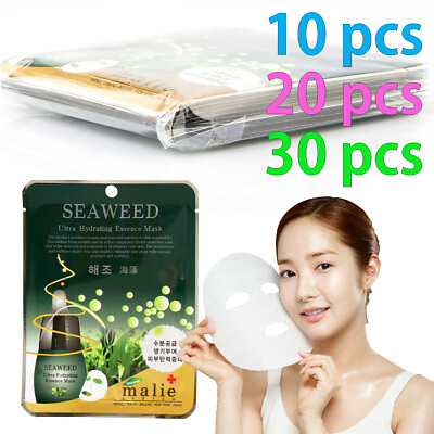 #ad Malie SEAWEED Facial Mask Sheet Essence 10 30pcs Korean Beauty Cosmetics $25.47