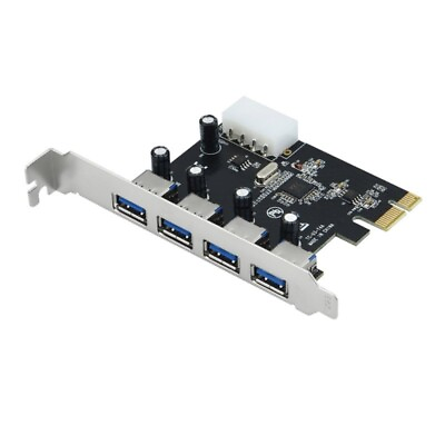 #ad PCIE to USB3.0 4Port PCIExpress Adapter Card PCIE USB3.0 Controller 4xUSB3.0 $14.90