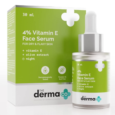 #ad The Derma Co 4% Vitamin E Face Serum with Vit E Olive for Dry amp; Flaky Skin 30ml $23.51