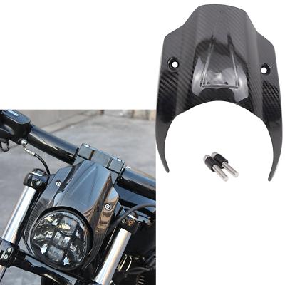 #ad Carbon Fiber Breakout Front Headlight Outer Fairing for Harley 18 22 FXBR FXBRS $99.95