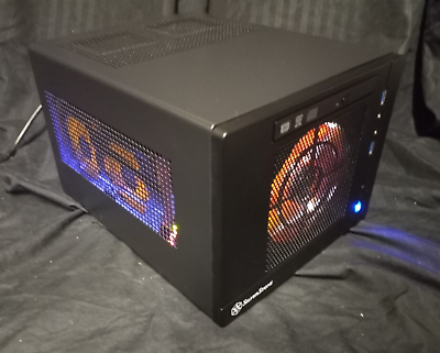 #ad Intel i7 Black amp; UV Orange Fast Mini ITX Entry Level Gaming PC Computer w WIN 10 $325.00