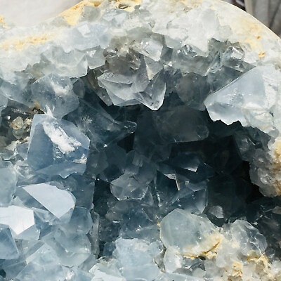 #ad 12.9lb Huge Blue Celestite Quartz Crystal Geodes Heart Mineral Specimen Reiki $520.00