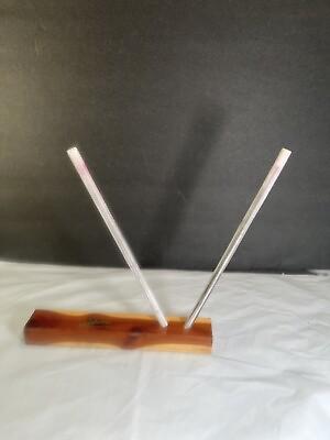 #ad VTG Smith’s Sharpening Sticks Pure Alumina Ceramic Sticks Cedar Block And Bag $15.00