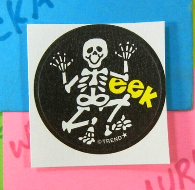 #ad Trend Retro Skeleton Eek Bone Dirt Scented Scratch amp; Sniff Sticker $2.50