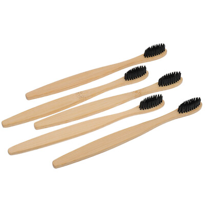 #ad 10 Pcs Bamboo Wooden Handle Toothbrush Child Nylon Wool Toothbrushes $8.25