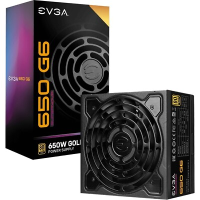 #ad #ad EVGA Supernova 650W 80Plus Gold Fully Modular Power Supply 220 G6 0650 X1 $117.75