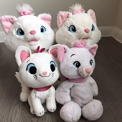 #ad Disney Store The Aristocats Marie Plush Lot Of 4 Cat Lovey Pink Bow Sewn Eyes $39.99