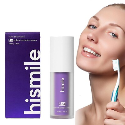 #ad Hismile Purple Toothpaste for Teeth Whitening V34 Color Teeth Cleaning Corrector $12.98