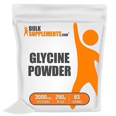 #ad BulkSupplements Glycine Powder 250g 3g Per Serving $16.96