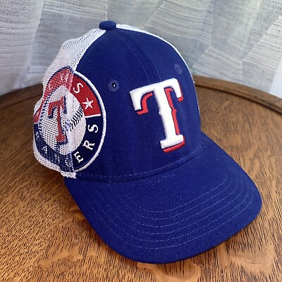 #ad Texas Rangers MLB Hat Cap Child Youth Fitted Blue New Era 39Thirty Mesh Back $9.99