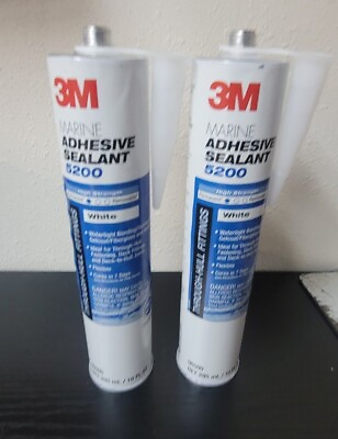 #ad Lot Of 2 New Two Tubes 3M 10 Oz. White Marine Adhesive Sealant 5200 06500 $29.95