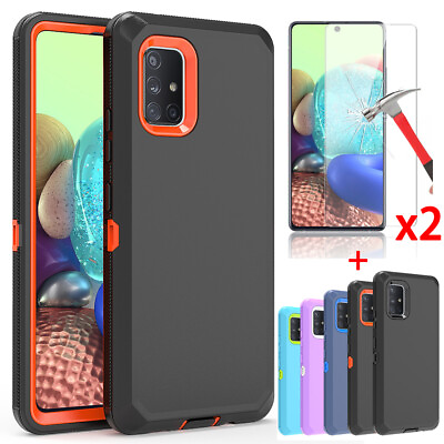 #ad For Samsung Galaxy A51 A71 5G Case Heavy Duty Shockproof Cover Tempered Glass $10.95