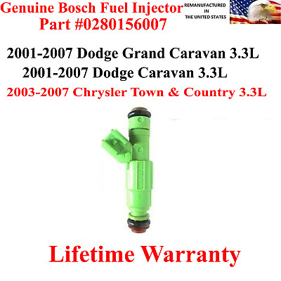 #ad 0280156007 Genuine Bosch Fuel Injector 2003 2007 Chrysler Town amp; Country 3.3L $20.47