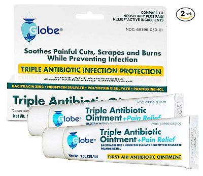 #ad Triple Antibiotic Pain Relief Compare to Neosporin 1 OZ 2 Tubes $7.99