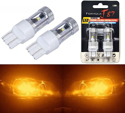#ad LED Light 30W 7443 Amber Orange Two Bulbs Rear Turn Signal Replace Upgrade Lamp $20.00