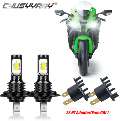 #ad For Kawasaki Ninja 250r 2008 2012 Motorcycle LED Headlight H7 White Bulbs 6000K $16.99