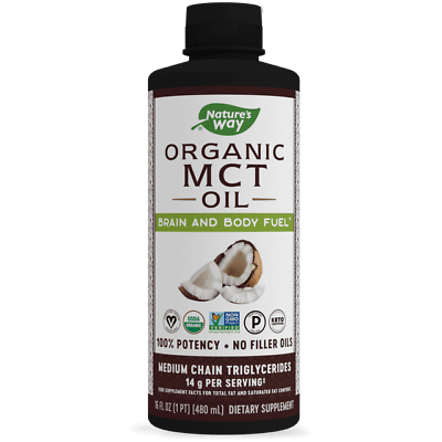 #ad Nature#x27;S Way Organic MCT Oil Coconut Non Gmo Gluten Free 14 G Mcts 16 FL Oz $24.50