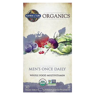 #ad Organics Men#x27;s Once Daily Whole Food Multivitamin 30 Vegan Tablets $26.07