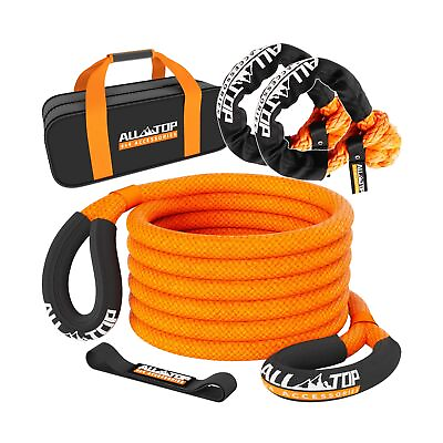 #ad ALL TOP Kinetic Recovery Rope with 2pcs 1 2in Soft Shackles 48000 Lbs 1in x... $106.87