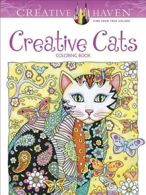 #ad Creative Haven Creative Cats Coloring Book Adult Coloring Paperback GOOD $3.80