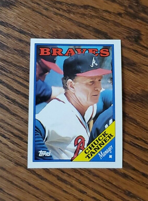 #ad 1988 Topps Chuck Tanner baseball card #134. Checklist Atlanta Braves. Manager $1.99