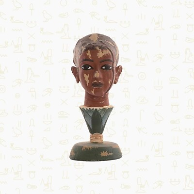 #ad Rare Antique Ancient Egyptian Tutankhamun Emerging From Lotus Flower Museum Rep $229.00
