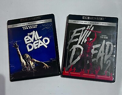 #ad The Evil Dead 1amp;2 Ultra HD 4K Bruce Campbell No Slipcover RARE OOP $80.00