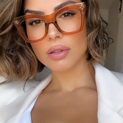 #ad Oversized thick frames catherine Women Eyeglasses Clear Lens Shadz SQUARE NERD $12.99