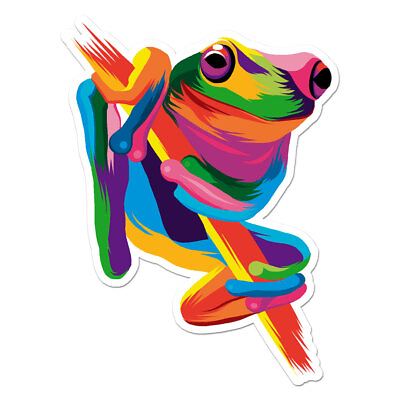 #ad Colorful Tree Frog Vinyl Decal Sticker ebn8635 $3.80