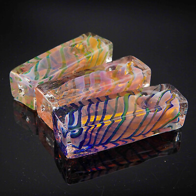 #ad 4 inch Handmade Gold Color Changing Square Smoking Bowl Glass Pipes US Seller $17.99