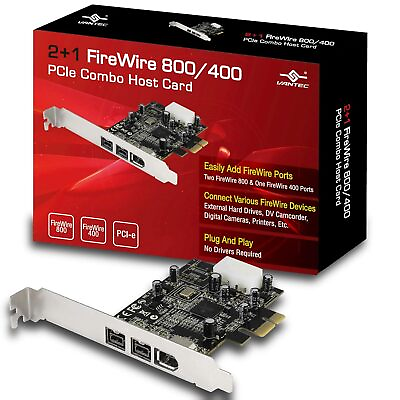 #ad Vantec 21 FireWire 800 400 PCIe Combo Host Card UGT FW210 $91.99
