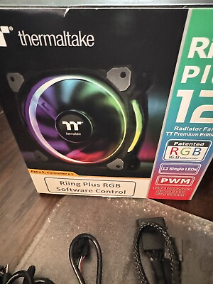 #ad Pack Of 5 Thermaltake Riing Plus 12 RGB TT Premium Edition CL F054 PL12SW A $80.00
