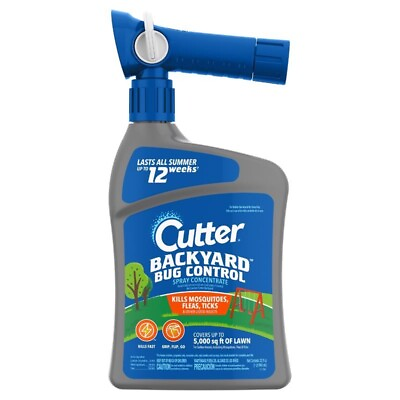 #ad Cutter Backyard Bug Control Insect Killer Odorless Spray Concentrate 32 fl oz $25.99