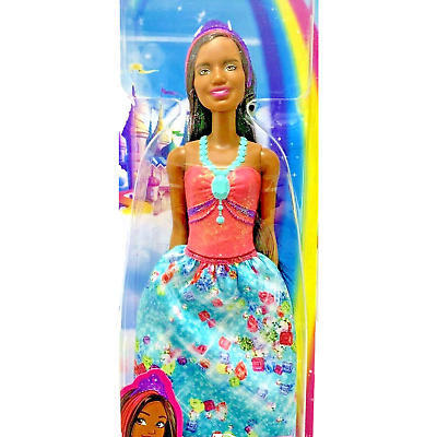 #ad Barbie Dreamtopia Princess Doll 12 inch Brunette Long Hair African American NEW $7.95