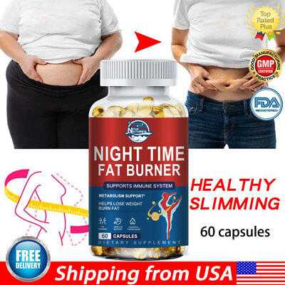 #ad Night Time Appetite Suppressant Fat Burner Supplement Weight Loss Detox Capsules $21.99