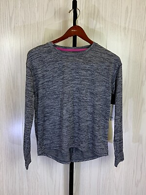 #ad Xersion Quick Dri Long Sleeve Shirt Girls Size 2XL 20.5 P Black NEW MSRP $26 $19.99