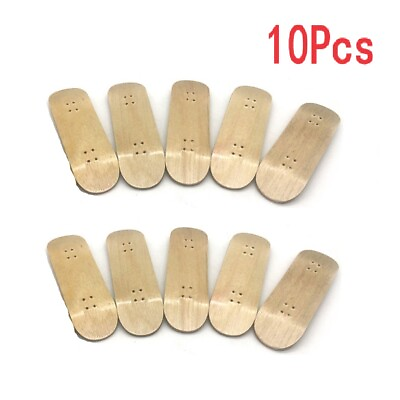 #ad 10Pack Handmade Wooden Fingerboards Lot Tech Deck 30mm x 100mm Maple Wood Board $16.29