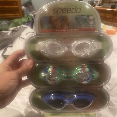 #ad Speedo Kids Anti Fog UV Swimming Goggles 3 Pack BRAND NEW SEALED $14.99