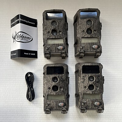 #ad Wildgame Innovations Trail Scouting Camera Lot x 4 Model T6B20 6MP Power Tested C $124.88