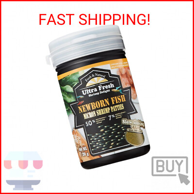 #ad Ultra Fresh Baby Fish Food with 50% Sword Prawn Shrimp Slow Sinking Substitute $12.81