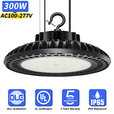 #ad 300W UFO Led High Bay Light Warehouse Commercial Ceiling Hanging Fixture 43500LM $156.54