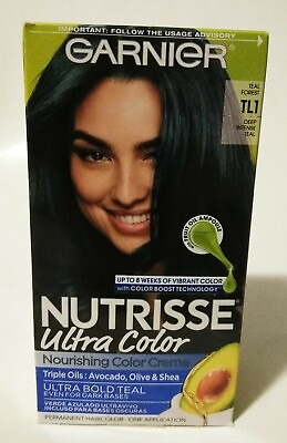 #ad GARNIER NUTRISSE Ultra Nourishing Color Creme TL1 Teal Forest Deep Intense Teal $4.00