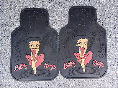 #ad Plasticolor Vintage Betty Boop Two Rubber Front Floor Mats From 2009 $19.95