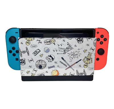 #ad Star Wars Icons White Nintendo Switch Dock Cover Screen Protector Accessory $13.99